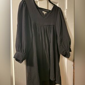 Tyler Boe Black Textured Fabric Dress Size Small